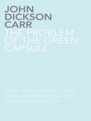 cover image of The Problem of the Green Capsule